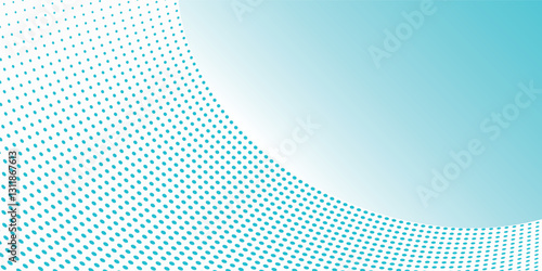 Abstract technology big data digital background. Dot blue wave light screen gradient texture background. 3d wave point fractal grid science futuristic audio visualization.