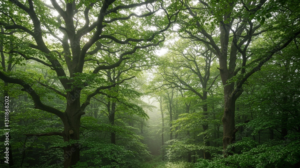 Obraz premium Bosque con grandes árboles