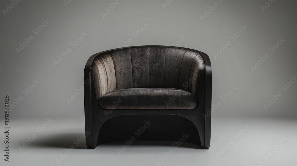 Modern upholstered armchair, studio shot Modern upholstered armchair, studio shot