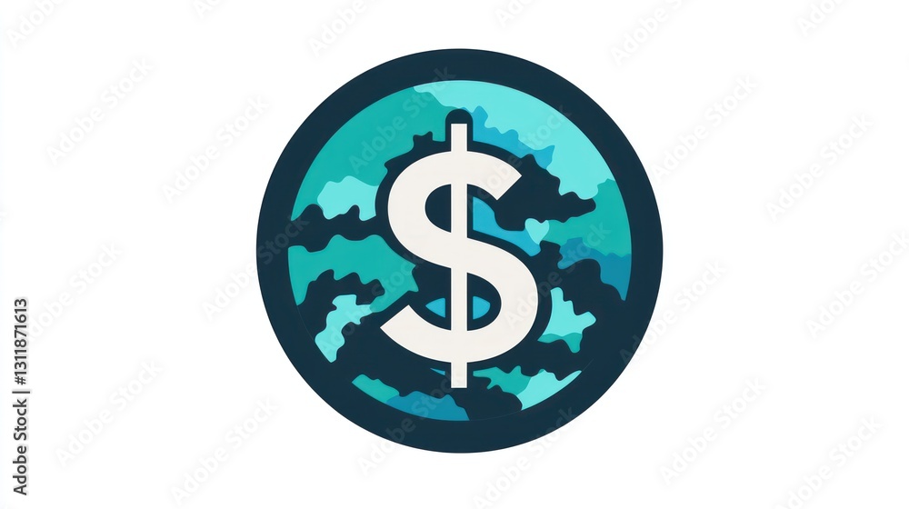 Dollar sign on Earth, financial global market, wealth concept, investment Dollar sign on Earth, financial global market, wealth concept, investment