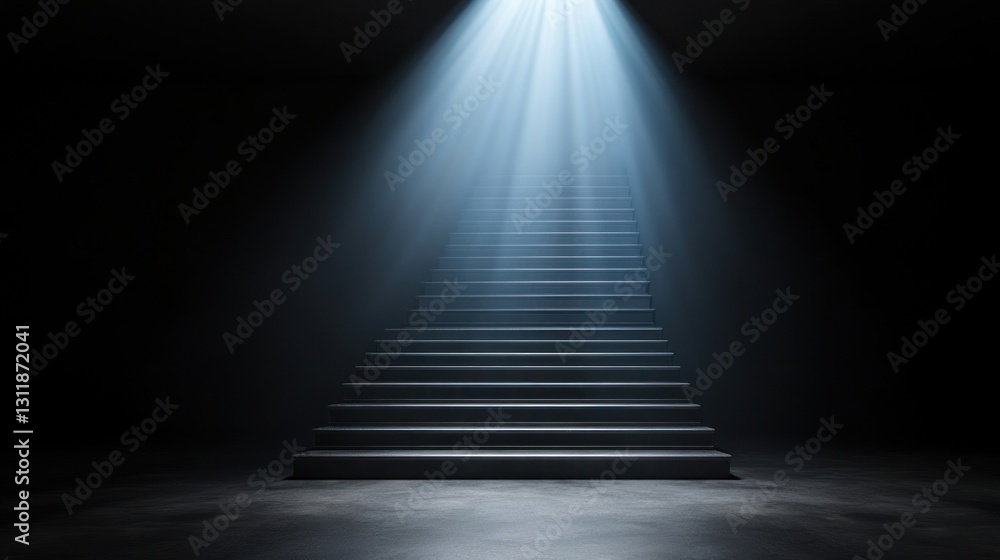 Obraz premium Illuminated Staircase: A Path to Enlightenment