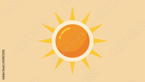 Sunshine Effect A sun icon shining down on a flawless skin surface signifying the brightening effect and vitality bestowed by exosomes.