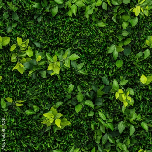 Wallpaper Mural Seamless Lush green wall adorned with leaves creating a beautiful natural aesthetic ideal for interior design and decor Torontodigital.ca