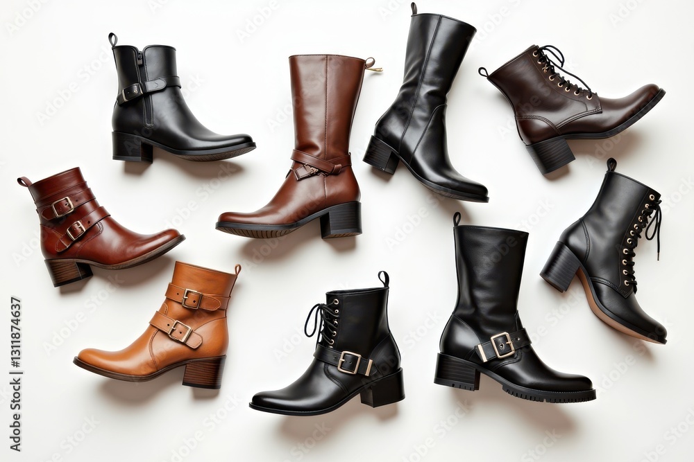 Stylish collection of various women's boots Stylish collection of various women's boots