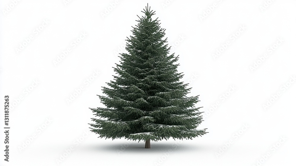 Snowy Fir Tree Isolated on White Snowy Fir Tree Isolated on White