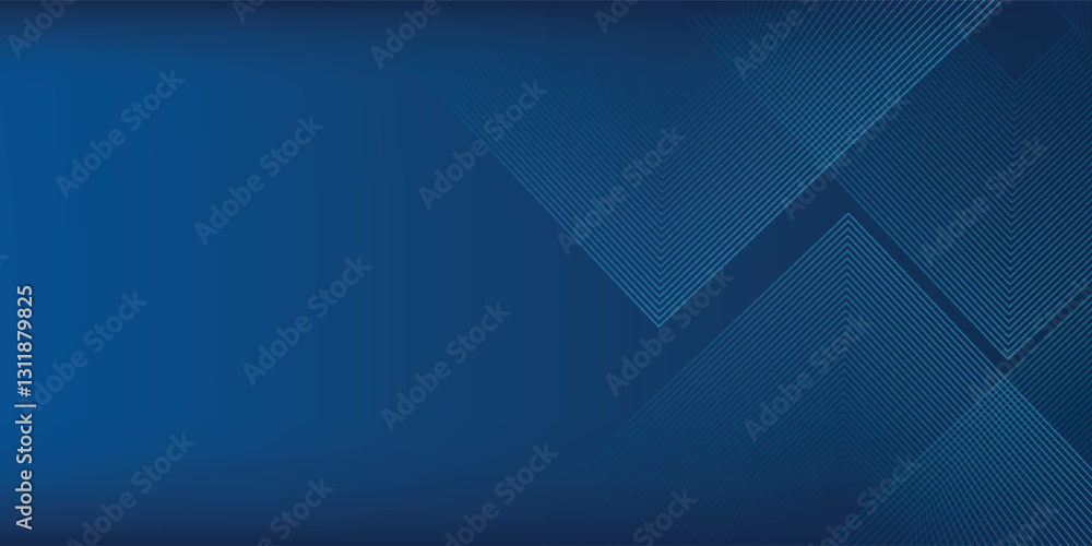 Obraz premium Dark blue background. Modern lines curves abstract presentation background. Luxury paper cut background.