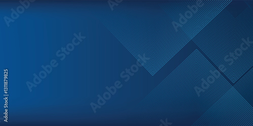 Dark blue background. Modern lines curves abstract presentation background. Luxury paper cut background.