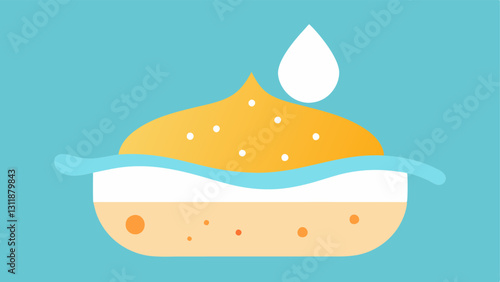 Sponge Effect An illustration of skin as a sponge soaking up cream symbolizing deep hydration and absorption of active ingredients overnight.