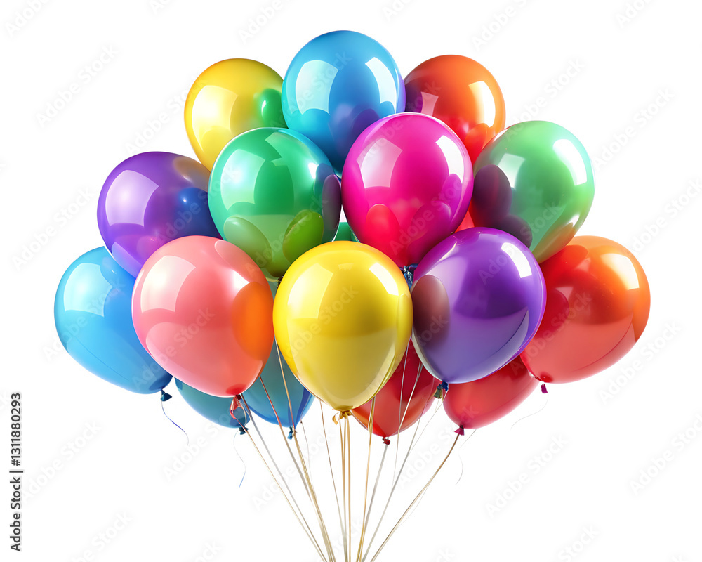 colorful balloons isolated on white background colorful balloons isolated on white background