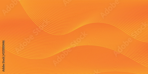 abstract orange background with line waves. Vector illustrator