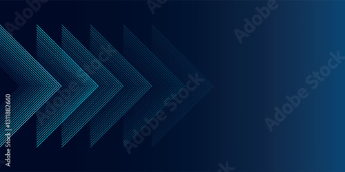Dark blue background. Modern lines curves abstract presentation background. Luxury paper cut background.