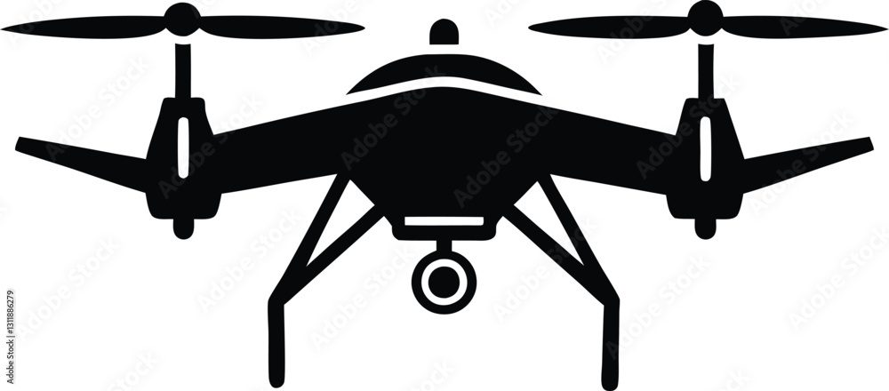 Drone Silhouette Vector Design, Drone Icon Vector Drone Silhouette Vector Design, Drone Icon Vector