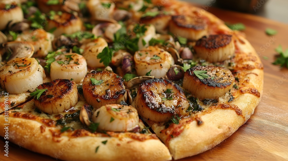 Seafood Pizza with Scallops, Shrimp, and Clams Seafood Pizza with Scallops, Shrimp, and Clams
