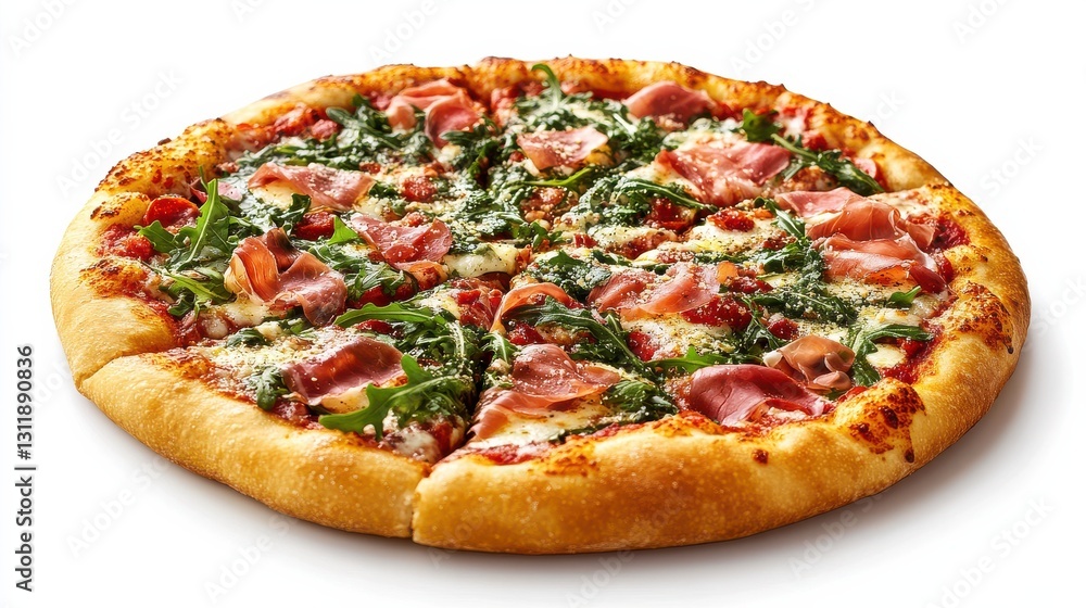 Traditional Italian Pizza with Prosciutto and Arugula Traditional Italian Pizza with Prosciutto and Arugula