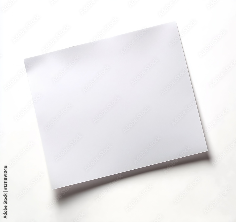 Blank white paper sheet isolated on bright background for advertising and design purposes : Generative AI Blank white paper sheet isolated on bright background for advertising and design purposes : Generative AI