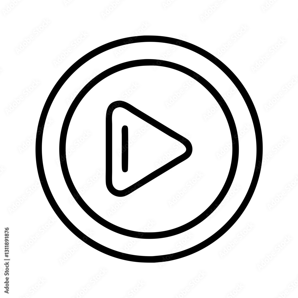 play button icon, play button line art - simple line art of play button, perfect for play button logos and icons play button icon, play button line art - simple line art of play button, perfect for play button logos and icons
