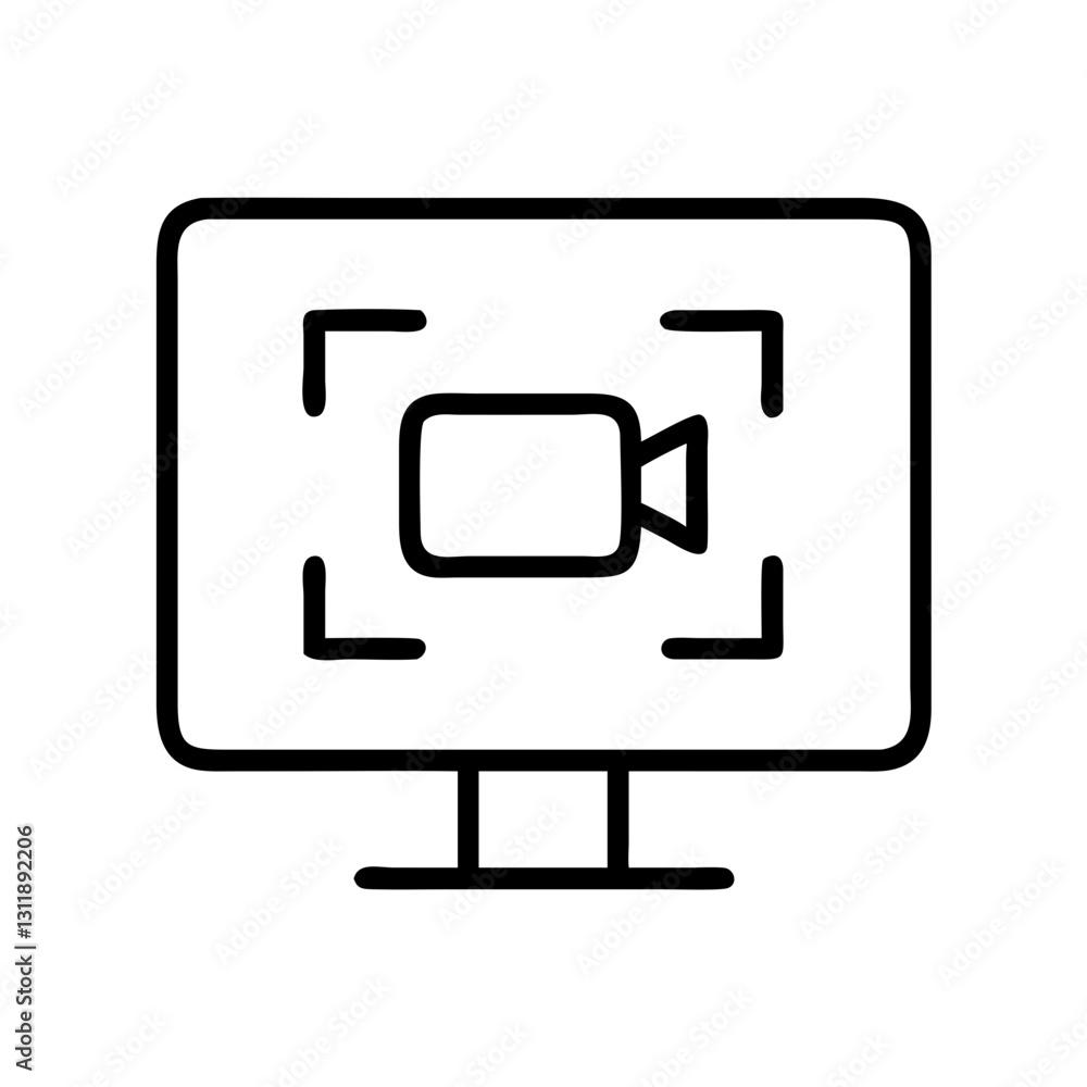 screen recording icon, screen recording line art - simple line art of screen recording, perfect for screen recording logos and icons screen recording icon, screen recording line art - simple line art of screen recording, perfect for screen recording logos and icons