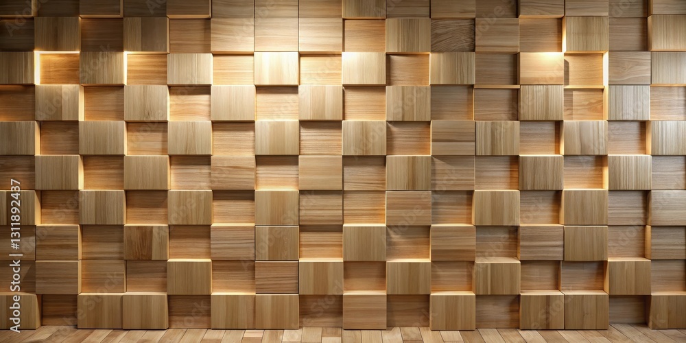 Illuminated Wooden Cube Wall Paneling Design for Modern Interior Decor Illuminated Wooden Cube Wall Paneling Design for Modern Interior Decor