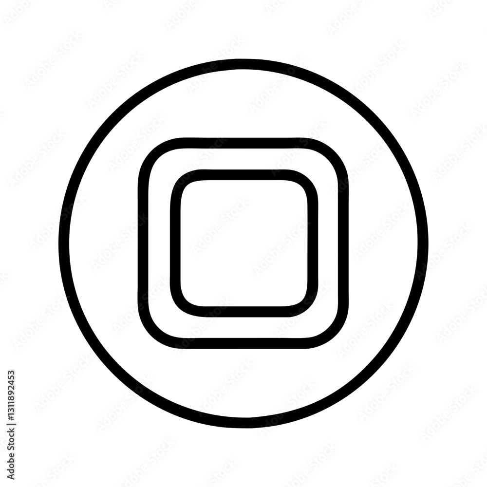 stop button icon, stop button line art - simple line art of stop button, perfect for stop button logos and icons stop button icon, stop button line art - simple line art of stop button, perfect for stop button logos and icons