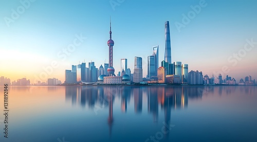 Shanghai Skyline at Dawn