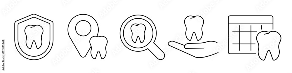 dental icon. tooth icon set dental icon. tooth icon set