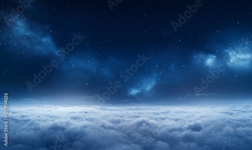 Night Sky with Stars and Clouds Dreamlike Background for Inspiration