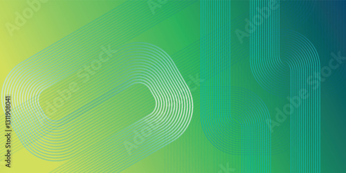 Abstract gradient background with transparent geometric lines. Modern shiny diagonal rounded lines pattern. Futuristic concept. Suit for poster, cover, banner, brochure, website.