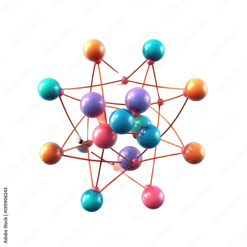 Atom model on transparent background Atom model on transparent background