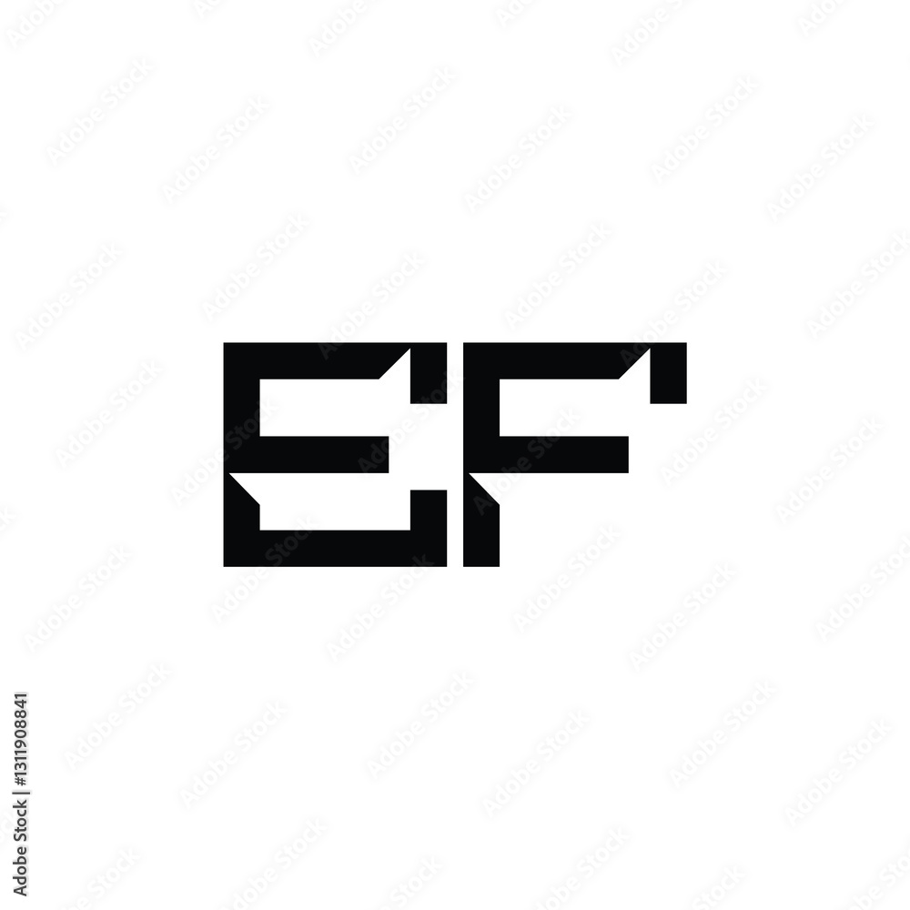 EF monogram logo design letter text name symbol monochrome logotype alphabet character simple logo EF monogram logo design letter text name symbol monochrome logotype alphabet character simple logo