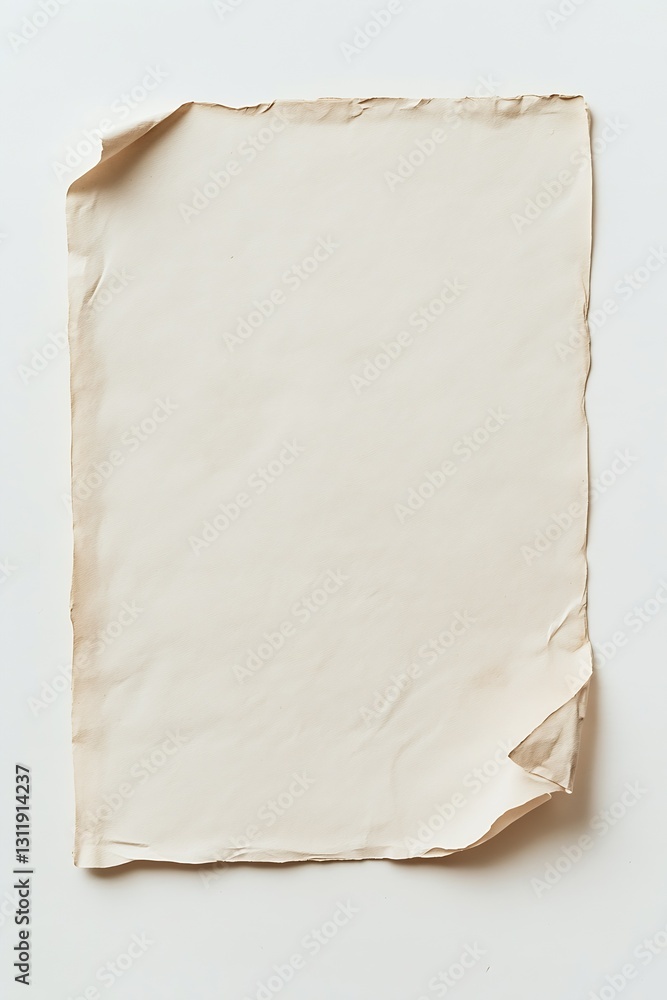 Obraz premium Crinkled Vintage Paper Sheet with Soft Tones for Artistic Creations and Background Use : Generative AI