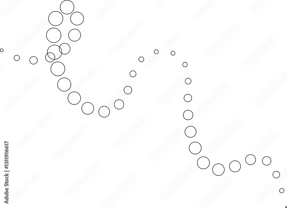 Dotted curved line shape icon collection Dotted curved line shape icon collection