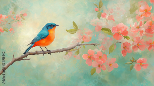 A beautiful sparrow sitting on a branch of a tree in a special beautiful location.