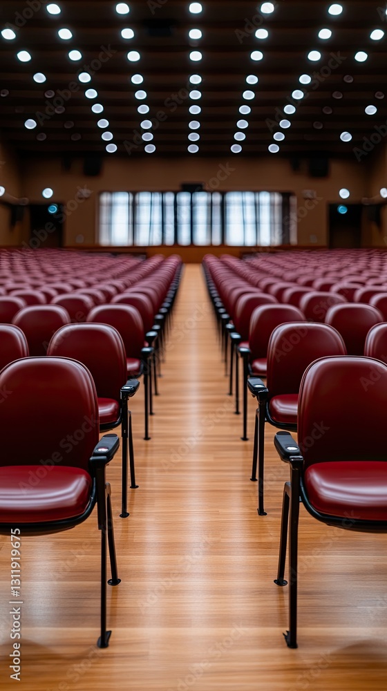 View of plush red cinema seats with a focus on fabric texture, set in a contemporary theater environment with a dark ambiance View of plush red cinema seats with a focus on fabric texture, set in a contemporary theater environment with a dark ambiance