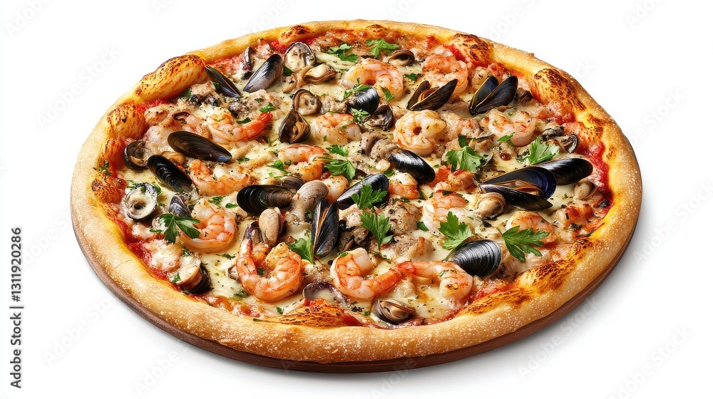 Seafood Pizza with Shrimp, Clams, and Mussels Seafood Pizza with Shrimp, Clams, and Mussels