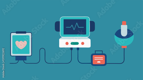 Visual Comparison A sidebyside depiction of traditional ultrasound equipment versus the portable device highlighting the advantages of wearability and technology integration.