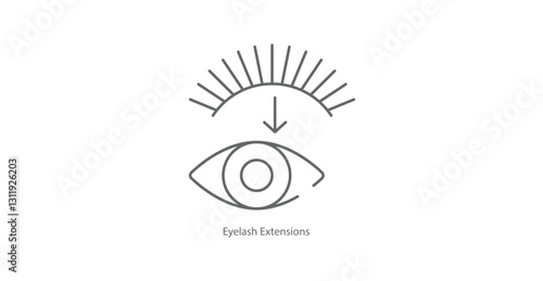Eyelash Extension Beauty Treatment Vector Icon