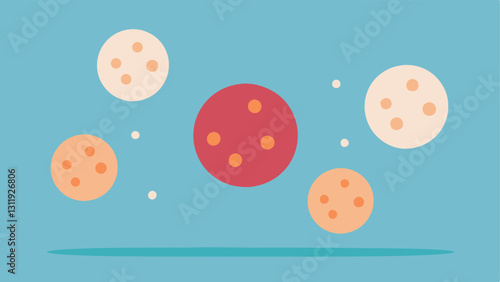 Targeting Imperfections An image showing nanoparticles zooming in on areas with imperfections or irregularities illustrating their targeted action to improve skin texture.