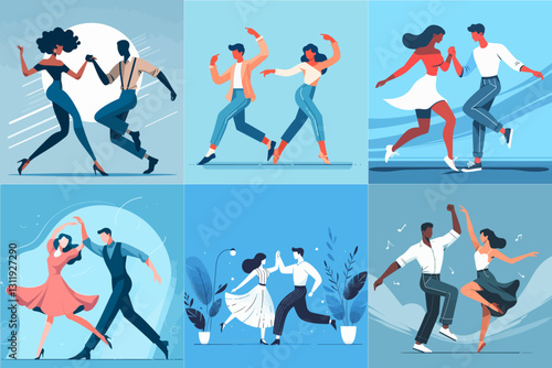 illustration of couple dancing