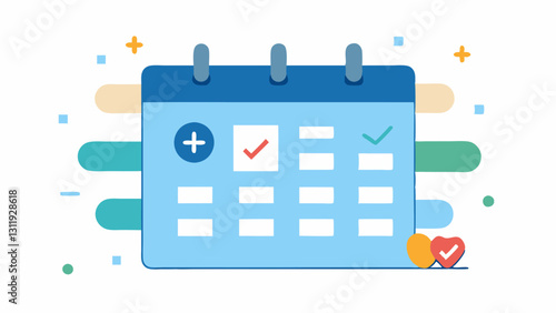 Wellness Calendar A calendar page with scheduled testing dates and health activities highlighting a structured approach to health monitoring over time.