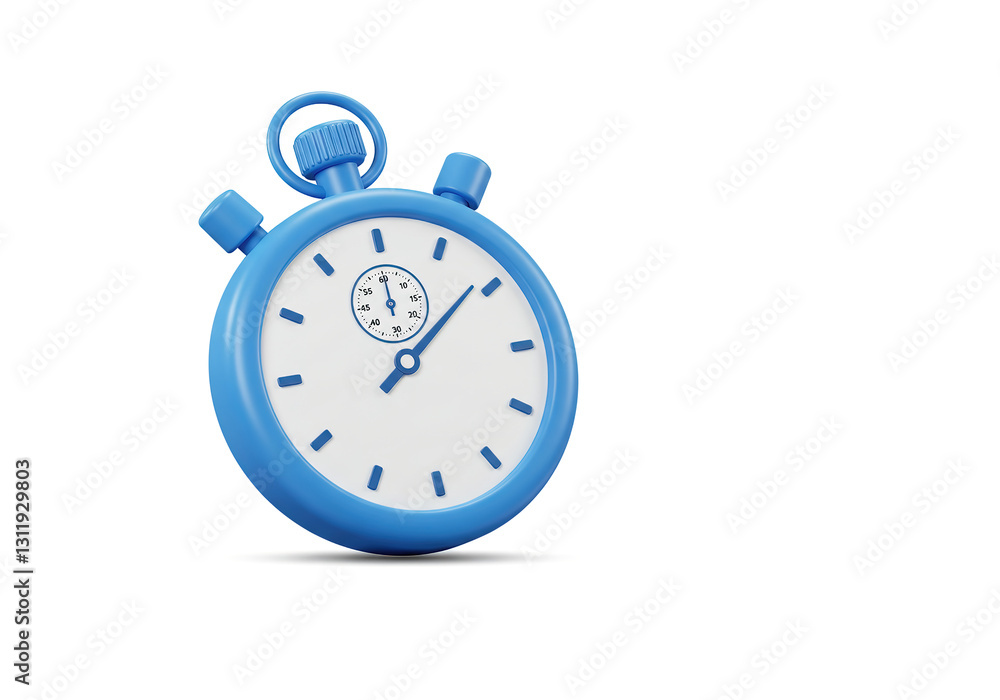 Blue stopwatch clock quick service emergency business stopwatch illustration, isolated on white background, 3d. Blue stopwatch clock quick service emergency business stopwatch illustration, isolated on white background, 3d.