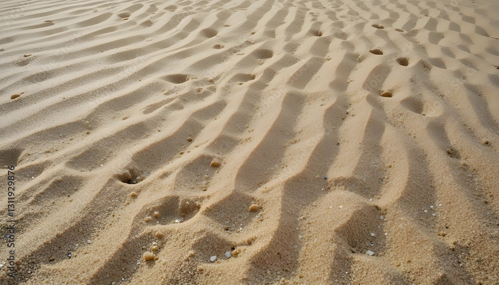Fototapeta premium Close-Up of Wind-Formed Ripple Patterns in Beach Sand