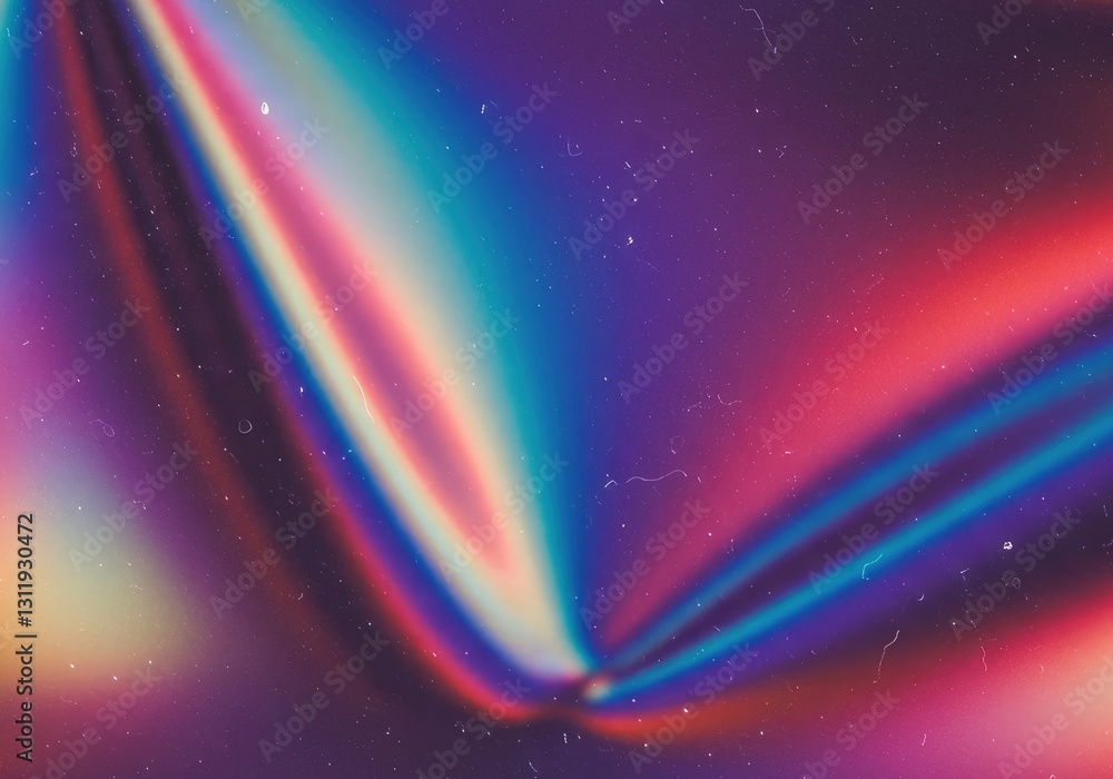 Abstract gradient texture with iridescent vibrant colourful wave shape against a grainy background Abstract gradient texture with iridescent vibrant colourful wave shape against a grainy background