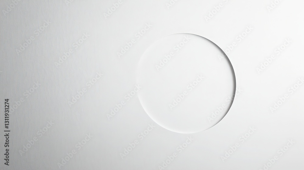 Minimalistic composition featuring a smooth, translucent sphere on clean backdrop Minimalistic composition featuring a smooth, translucent sphere on clean backdrop