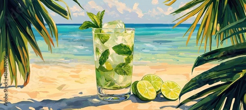 Tropical mojito bliss a refreshing taste of paradise