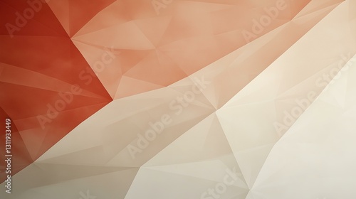 Abstract Low Poly Gradient Background in Red and White