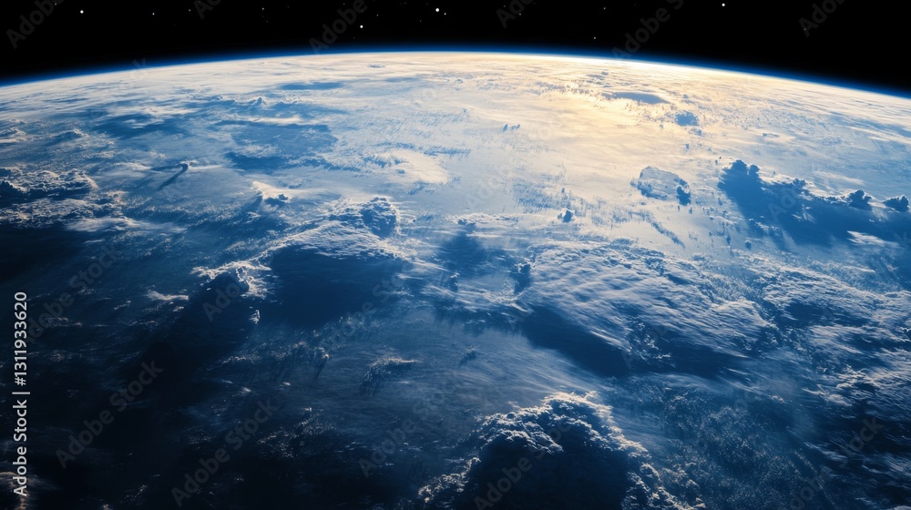 Fototapeta premium Earth's majestic view from space outer space image cosmic environment satellite perspective breathtaking concept