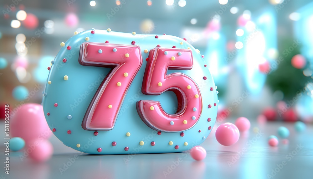Festive 75th anniversary number. Festive 75th anniversary number.