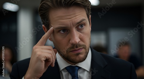 AI-generated A serious looking businessman