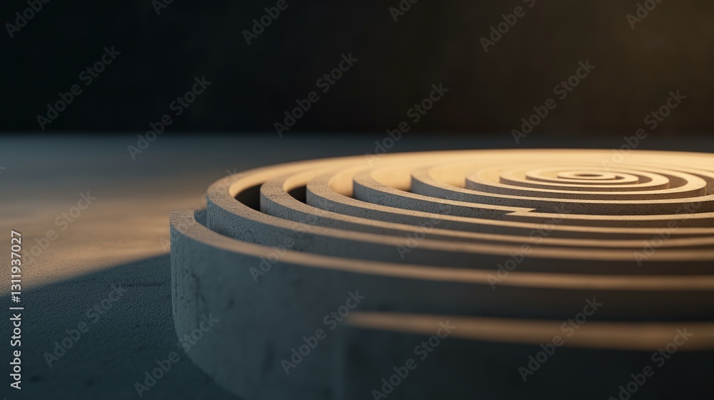 Fototapeta premium Abstract Concentric Circles, Close-Up