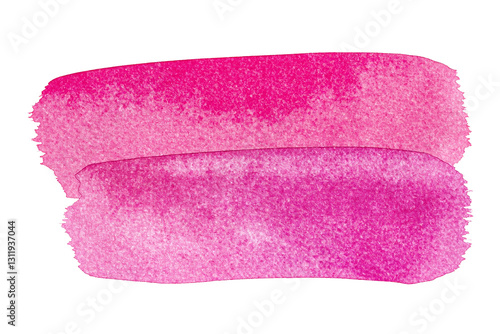 Watercolor pink paint brush stroke element